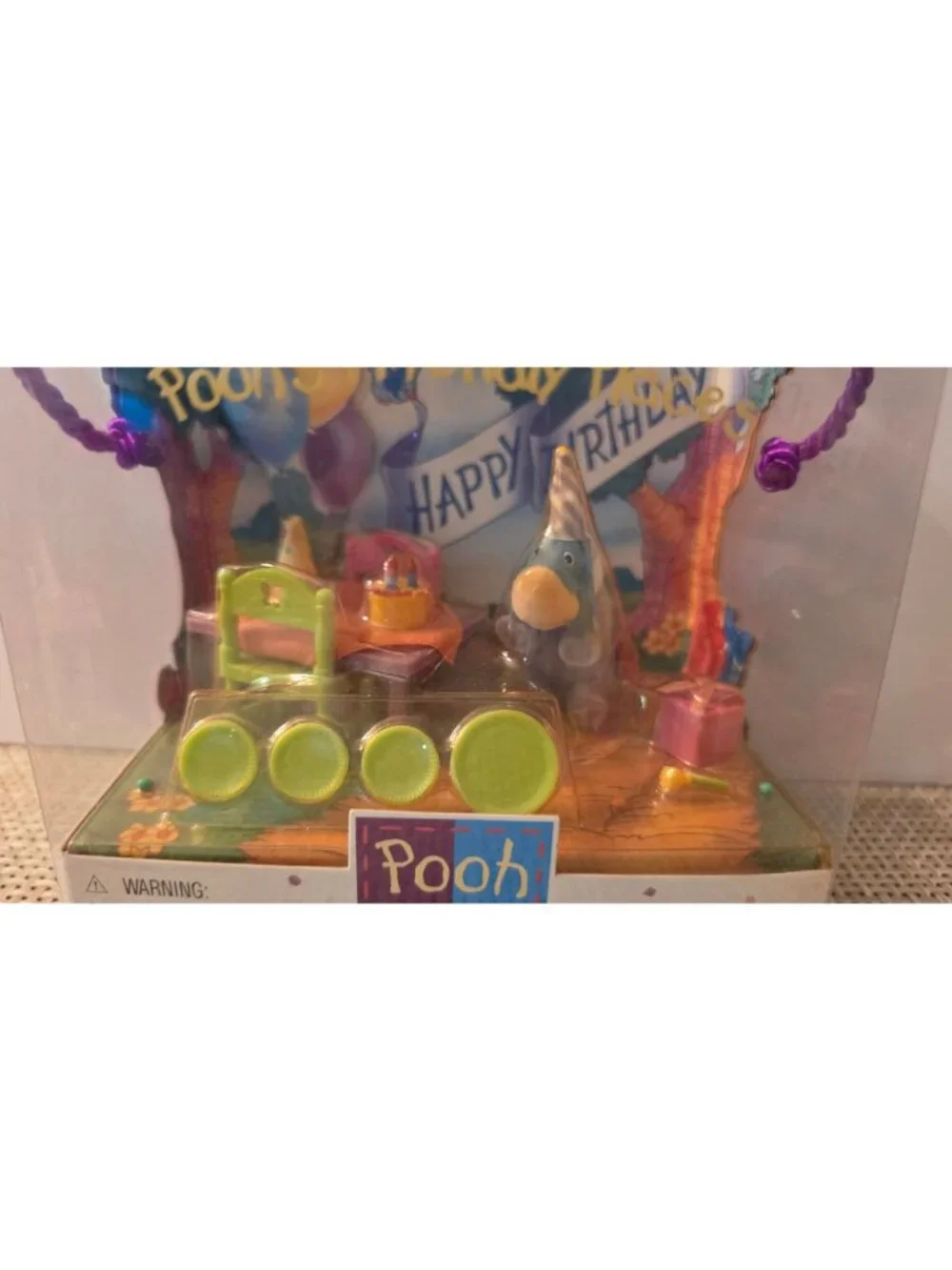VTG 1998 MATTEL WINNIE THE POOH FRIENDLY PLACES EEYORE'S BIRTHDAY PLAYSET RARE